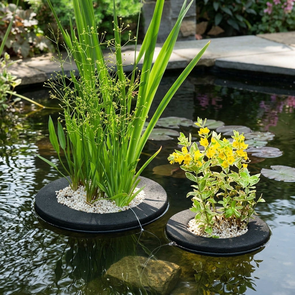 25cm & 35cm Round Floating Pond Planters Set – Twin Sizes