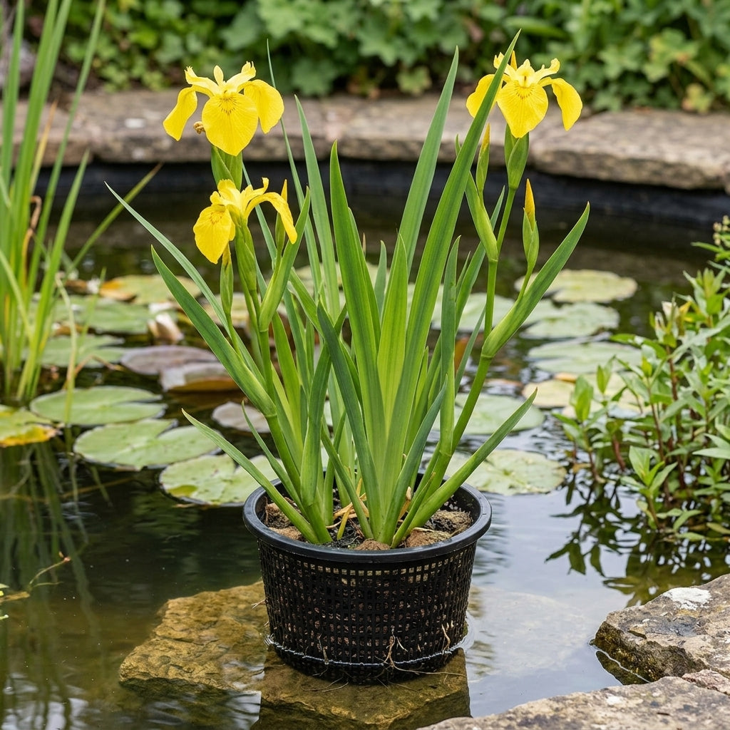 Yellow Iris Pseudacorus aquatic plant 3L pot