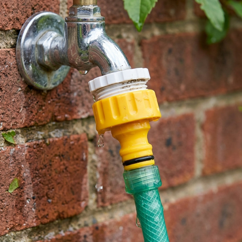 Threaded Tap Connector with Hose End for 12.5mm or 20mm Taps