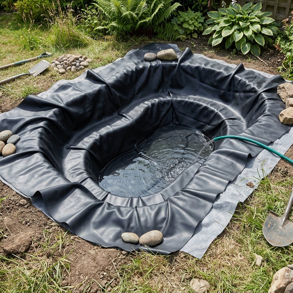 8m x 7m Pond Liner with 40 Year Guarantee and Underlay Included