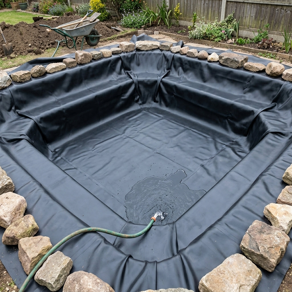 7.5m x 7.5m EPDM Pond Liner for Garden Ponds