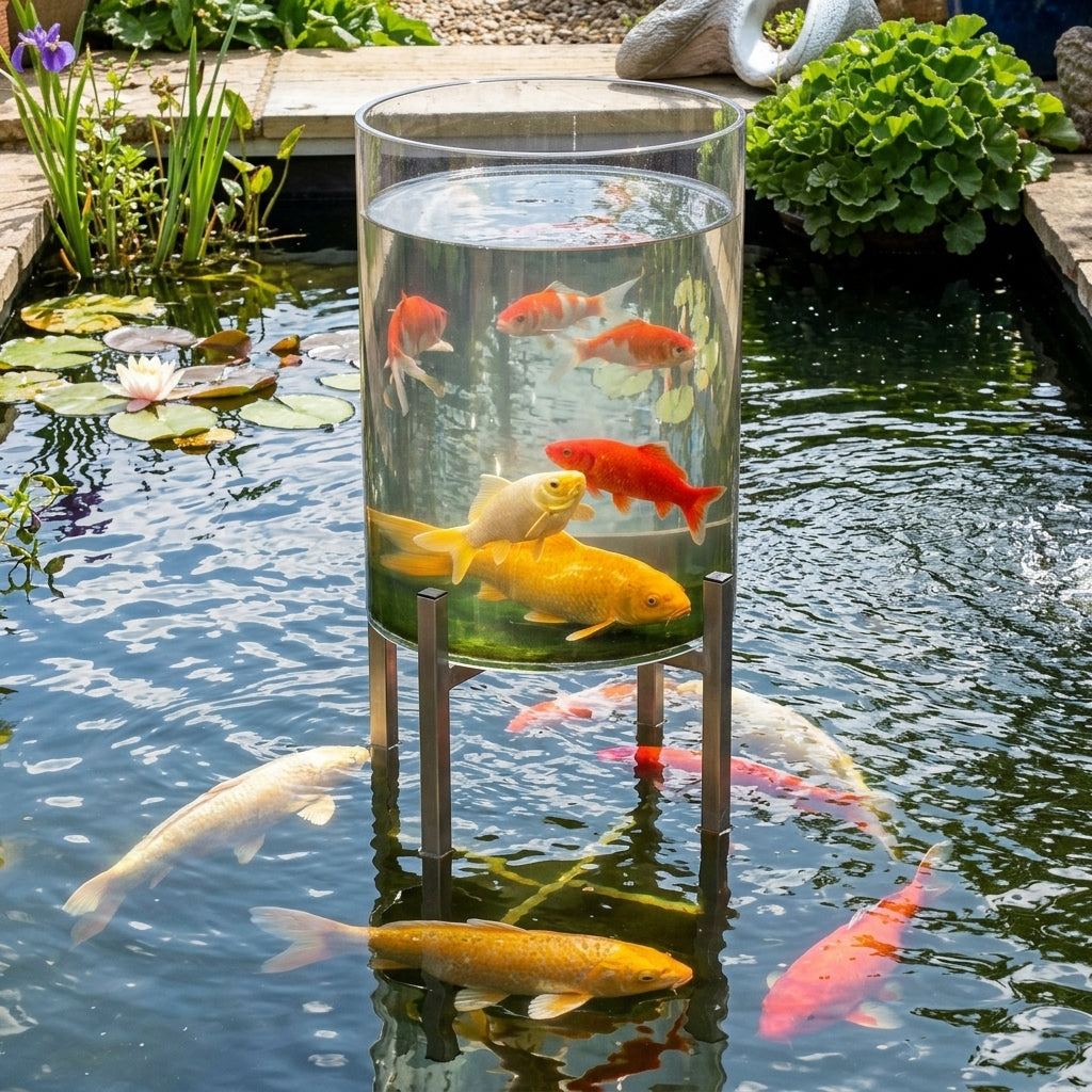 65cm Fish Viewing Tower, UV-Resistant Acrylic, Large 30cm Diameter