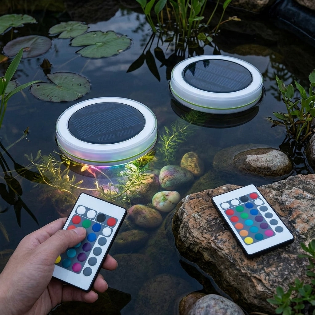 15cm Floating Solar Pond Light Set – Multi-Colour, 1W, 12hr Runtime