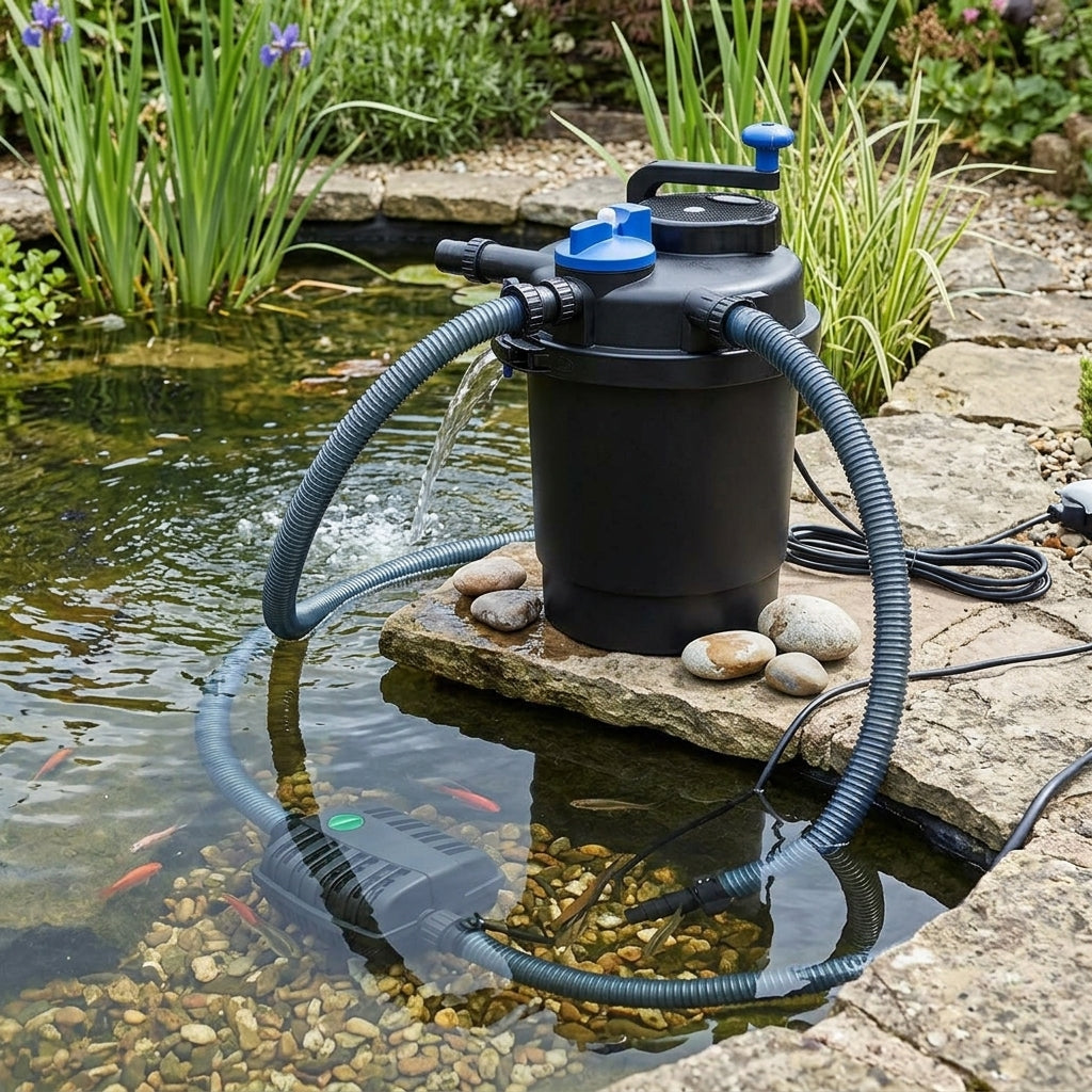 2000 Litre Pond Pump and Filter Set with 11W UVC and 35W Pump