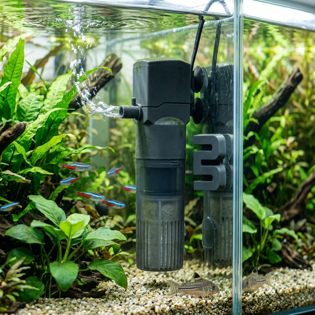 250 LPH Internal Aquarium Filter with Adjustable Flow