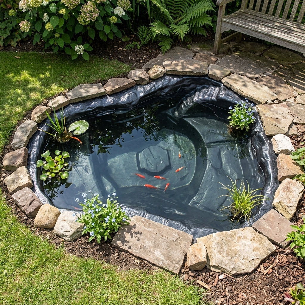 150 x 110cm Preformed Pond Liner HDPE 172L Capacity