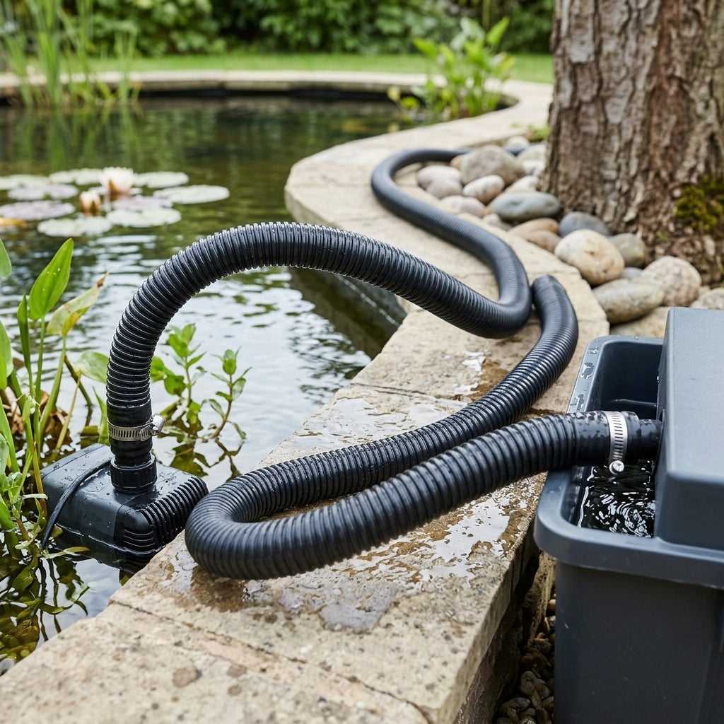 40mm Flexible Pond Hose, 1m+ Length, Smooth Bore PVC