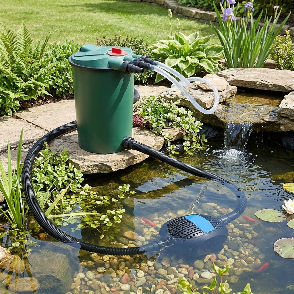 Pressure Filter and Pond Pump Set for Ponds up to 10,000 Litres