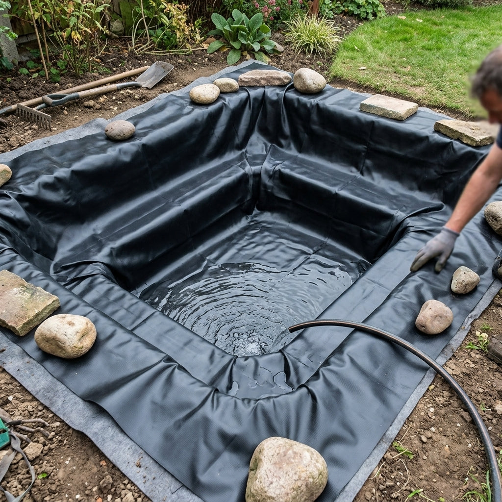 15m x 10m Pond Liner with 40-Year Guarantee and Underlay Included