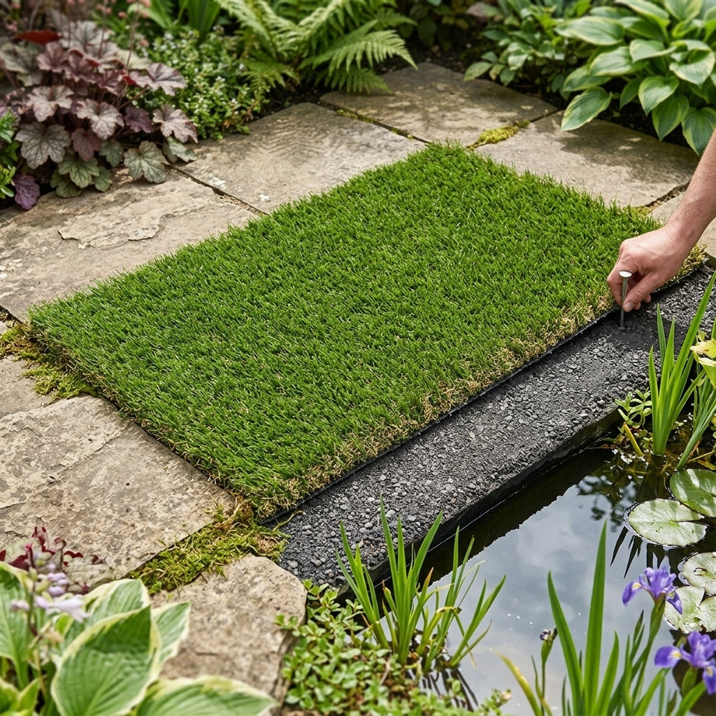 2m x 1m artificial grass lawn, 30mm pile depth