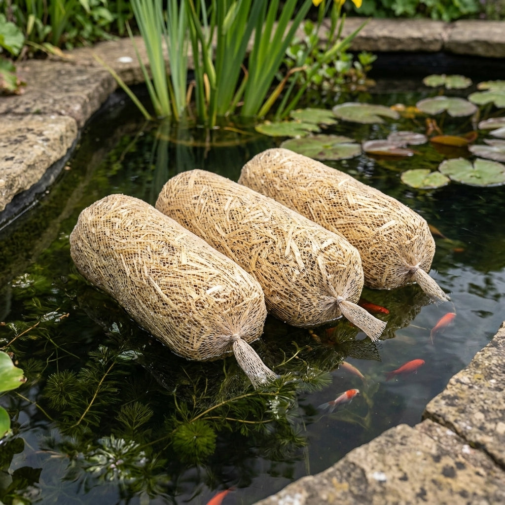 24cm Barley Straw Bales for Blanketweed Control – Pack of 3
