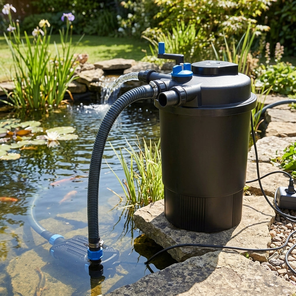 30000 Litre Pond Pump and Pressure Filter Set with 16,000lph Flow