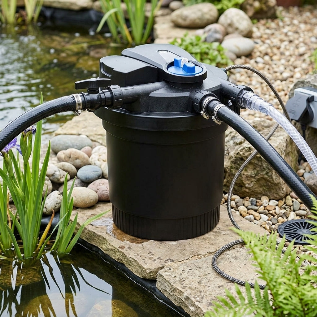 8000 Litre Pressurised Pond Filter with 13W UVC and Auto Clean