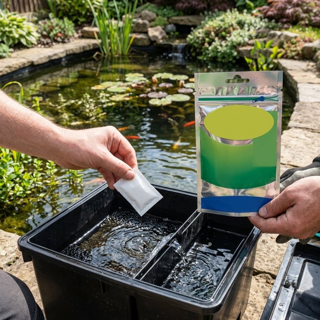 9000 Litre New Pond Treatment with Bacteria & Dechlorinator Sachets