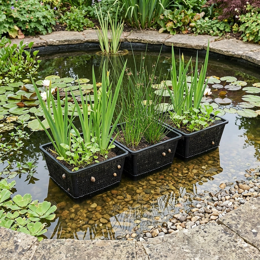 33 x 25cm XL Square Planting Basket – Fine Mesh, Pack of 3