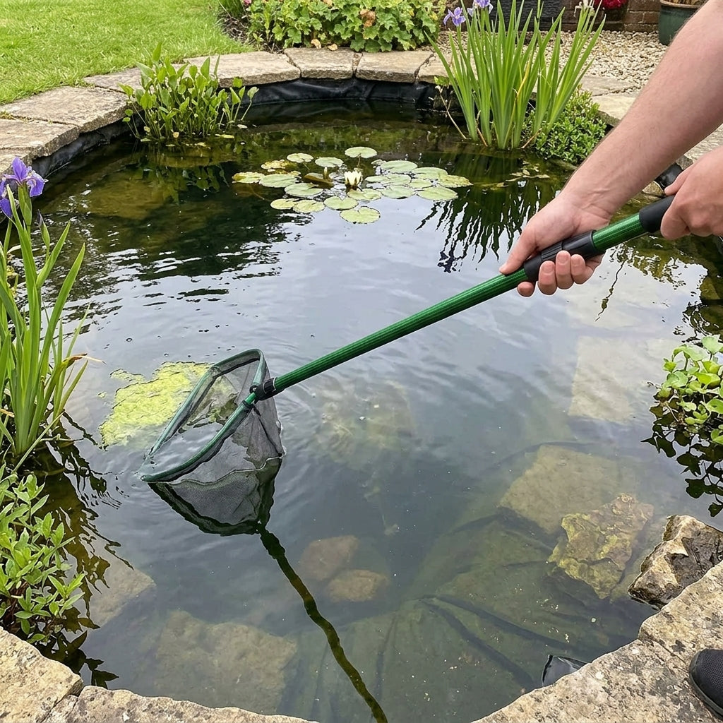 1.8m Telescopic Pond Net System with 40cm Fine Algae Net
