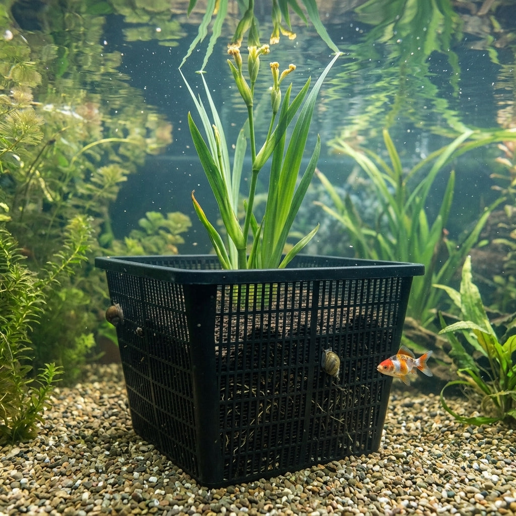27cm x 19cm Large Square Pond Planting Basket – Fine Mesh