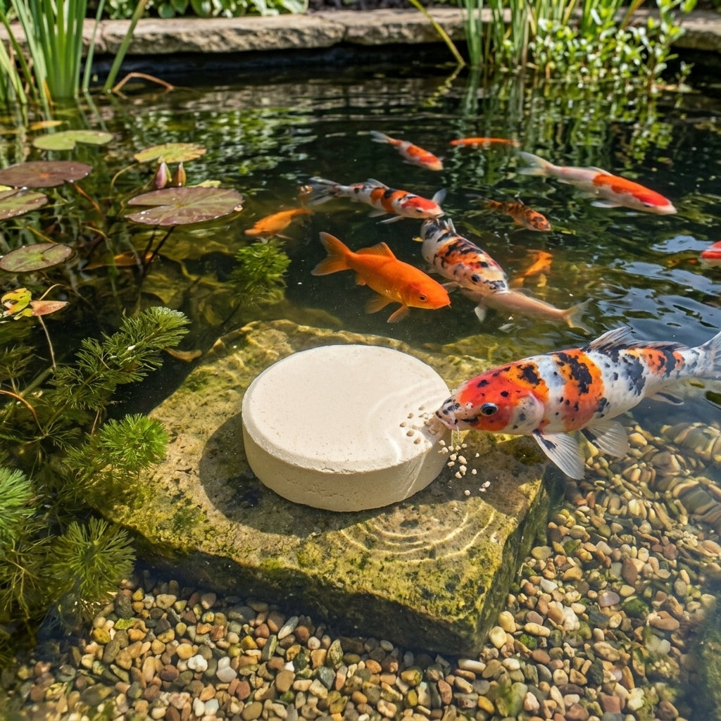 Vacation Pond Fish Food Block for Up to 2 Weeks