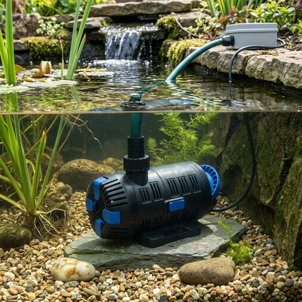 19.2cm Variable Flow Filter Pump, 8000LPH, Compact, 18-80W