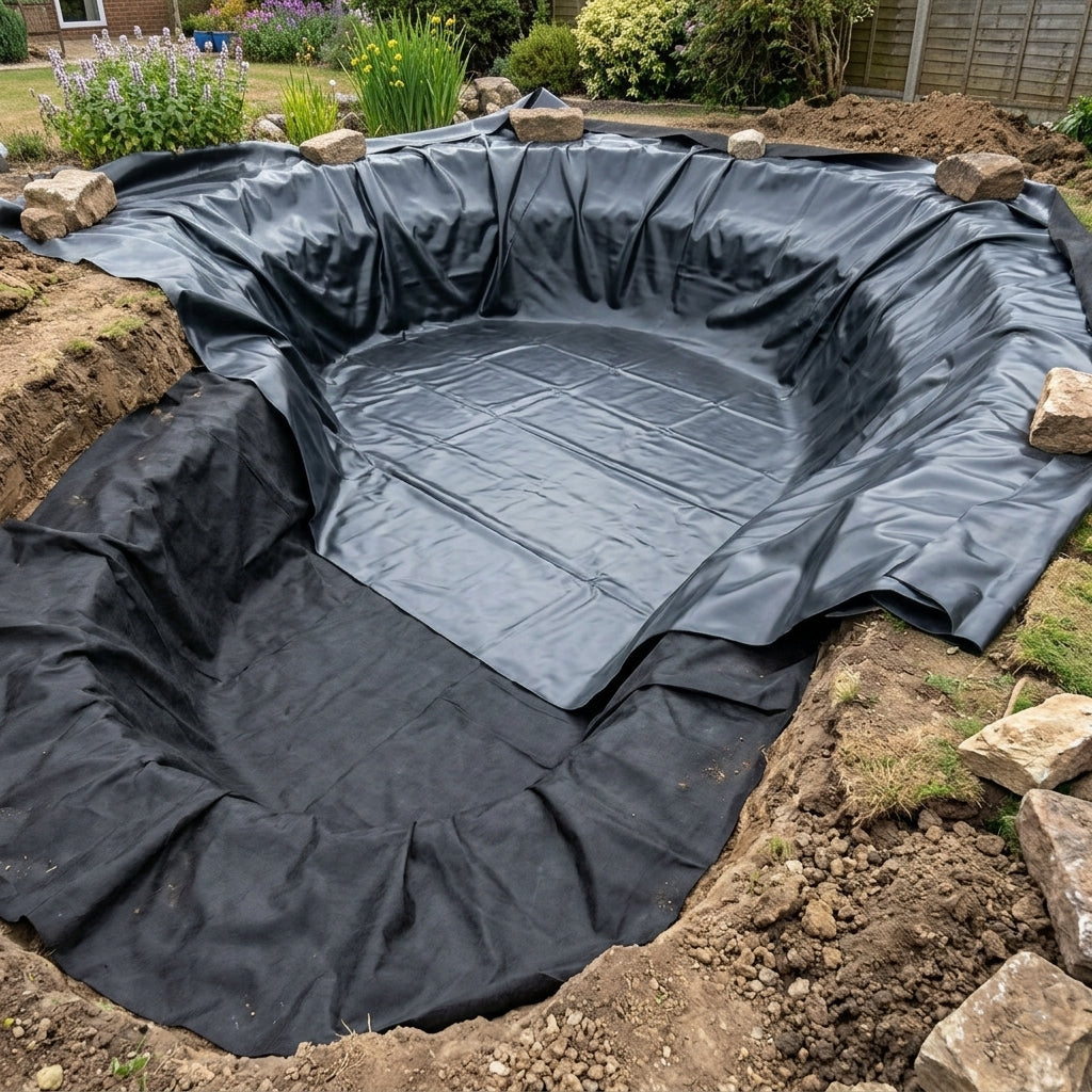 38m x 26m Pond Liner with 40 Year Guarantee and Underlay