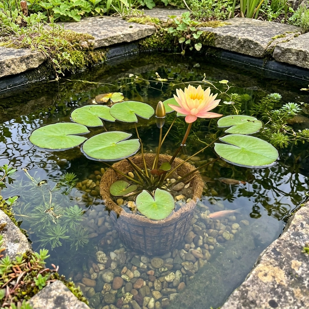 Small Water Lily for Ponds in Box – Sioux Orange, Up to 45cm Depth