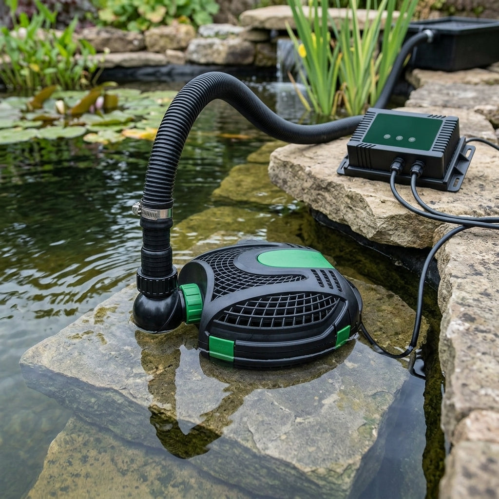 Variable Flow Strainer Pump with Cage, 31x37x17cm, 24-43W, Max 4m Head