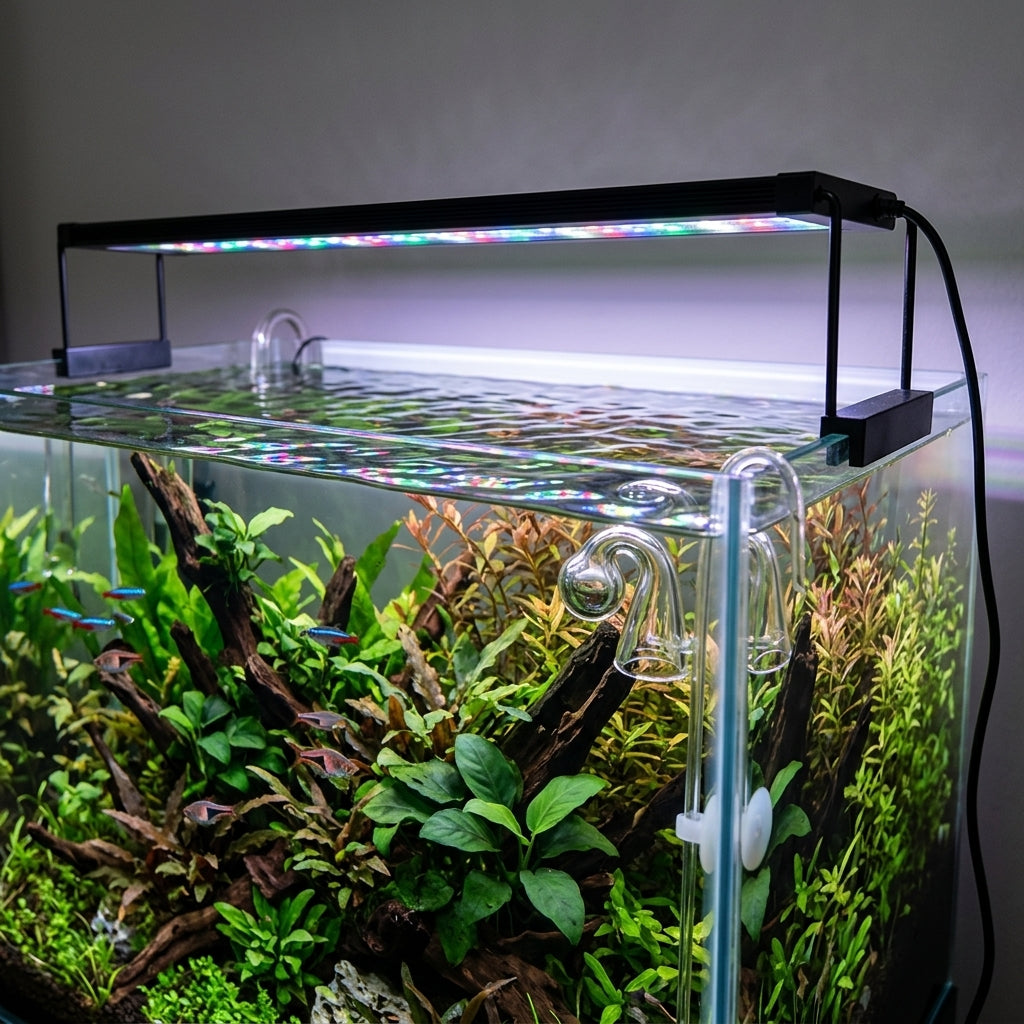 21W LED Aquarium Light with Bluetooth & Wi-Fi, IP67, Adjustable Brackets