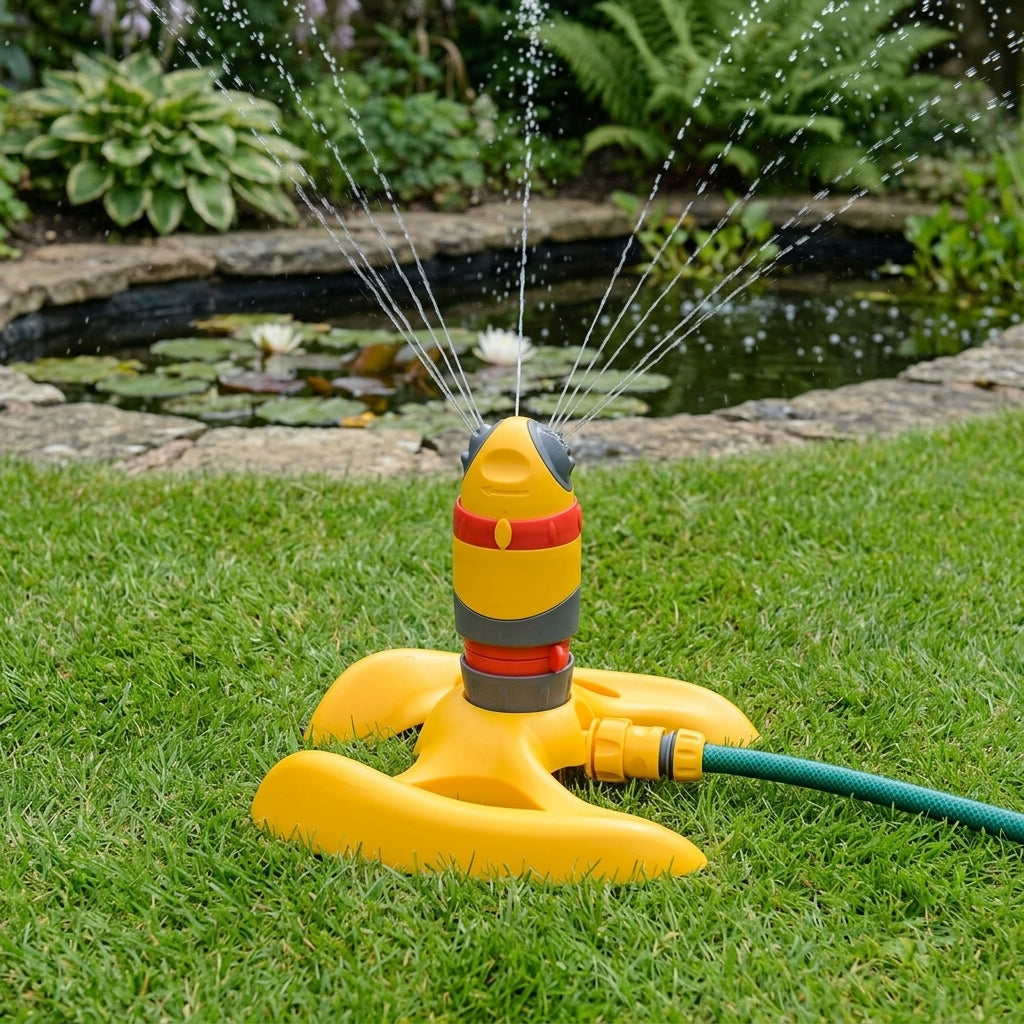 20m Diameter Round Lawn Sprinkler with Adjustable Spray Patterns