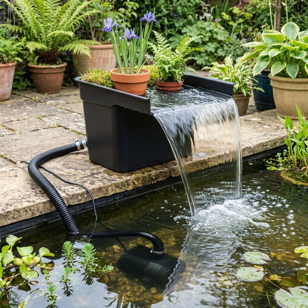 44cm Waterfall Rill Set for Ponds with Pump and Hose Included