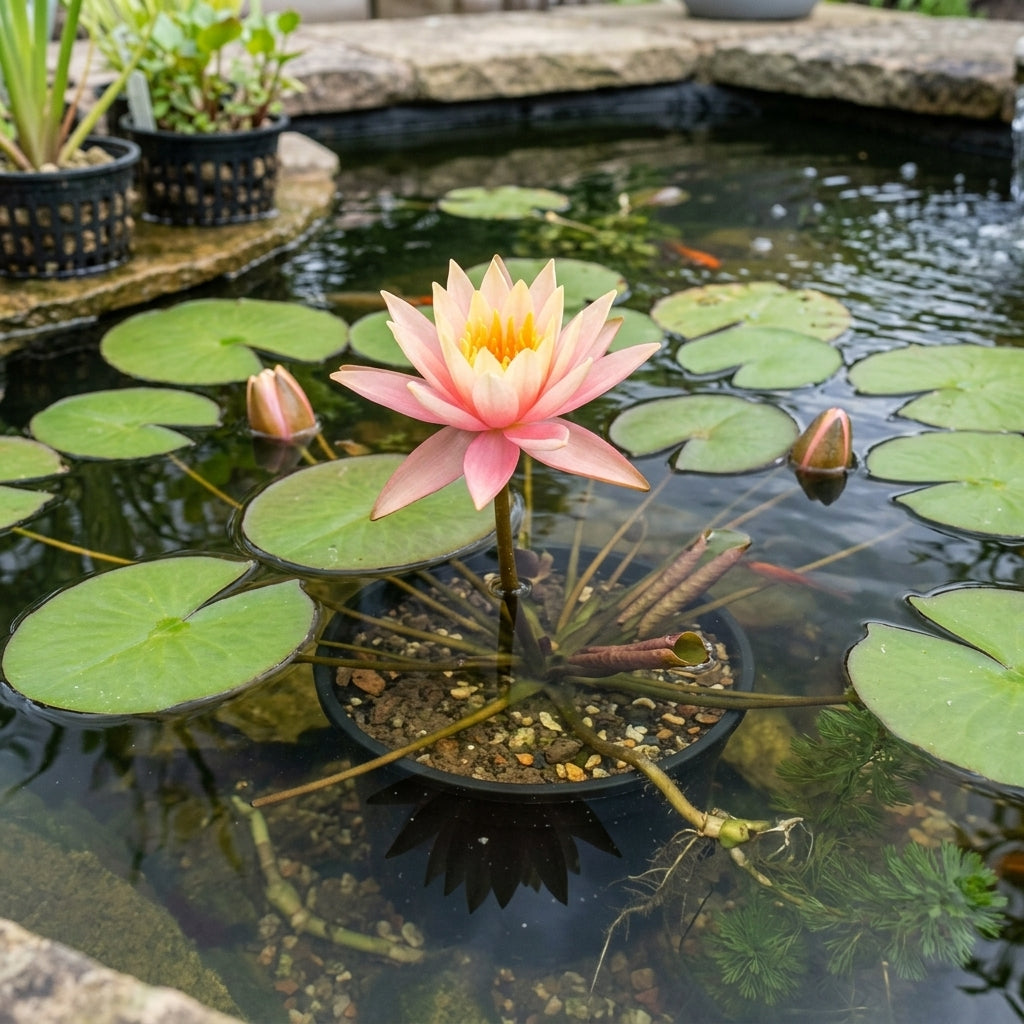 Pink Colorado Water Lily 3L – Salmon-Pink Cactus Flowers