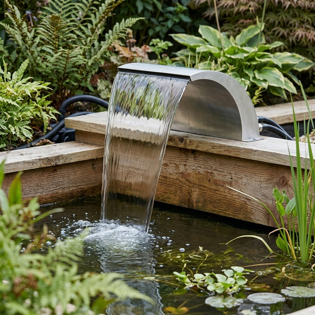 800mm Curved Waterfall Back Fitting – Dual Inlet, 32mm Connections