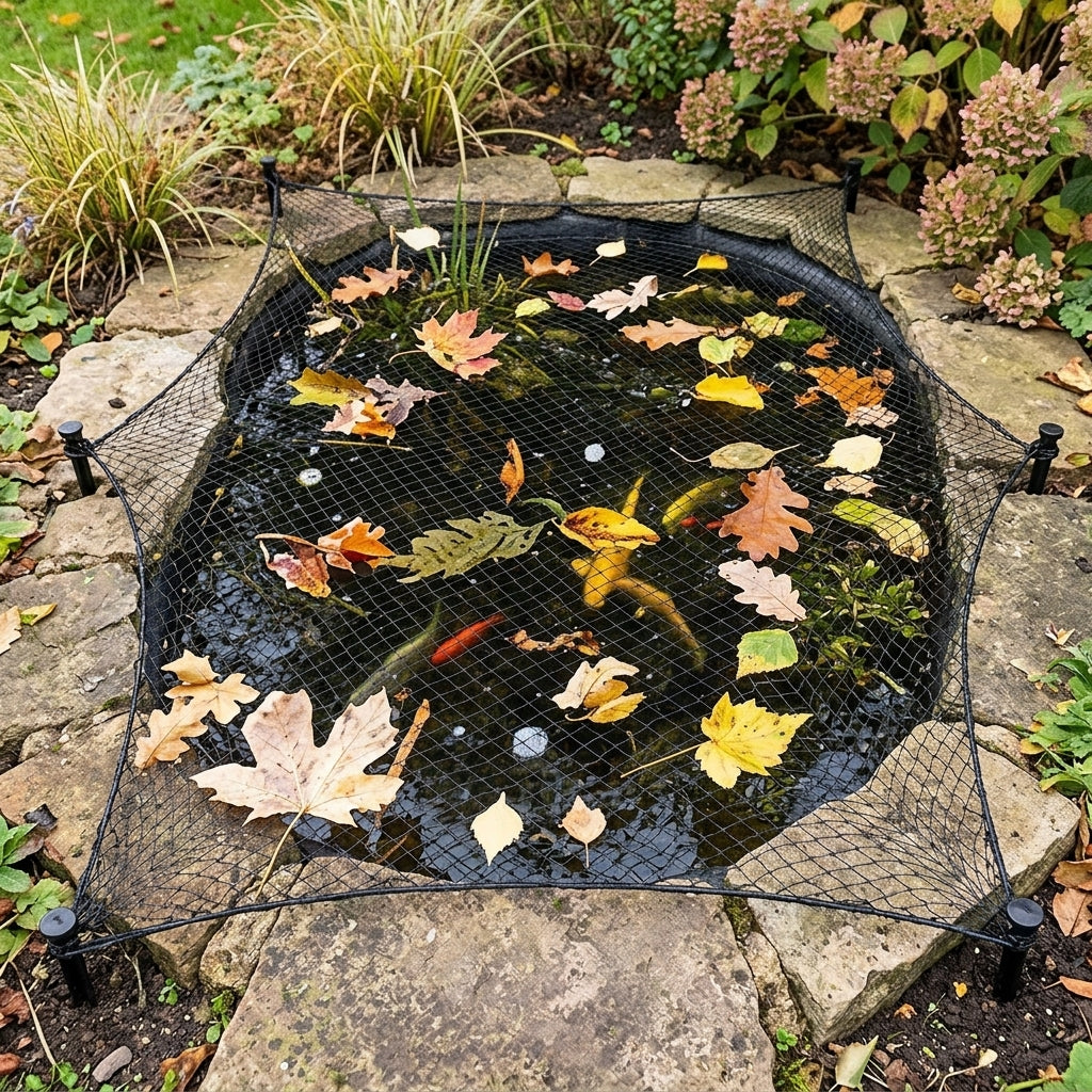 3m x 2m Pond Cover Net with 1.2cm Mesh and Fixing Pegs