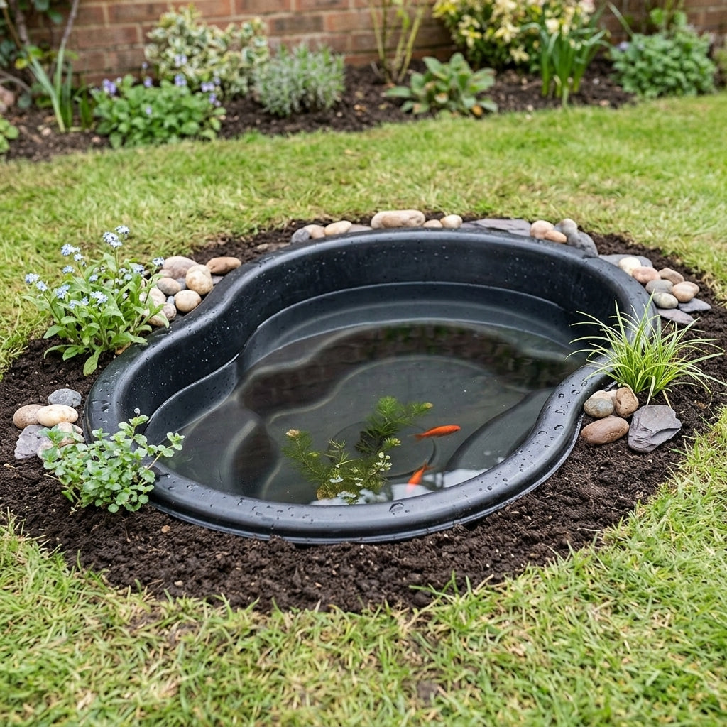90 x 66 x 27cm Preformed Pond HDPE 70L Capacity
