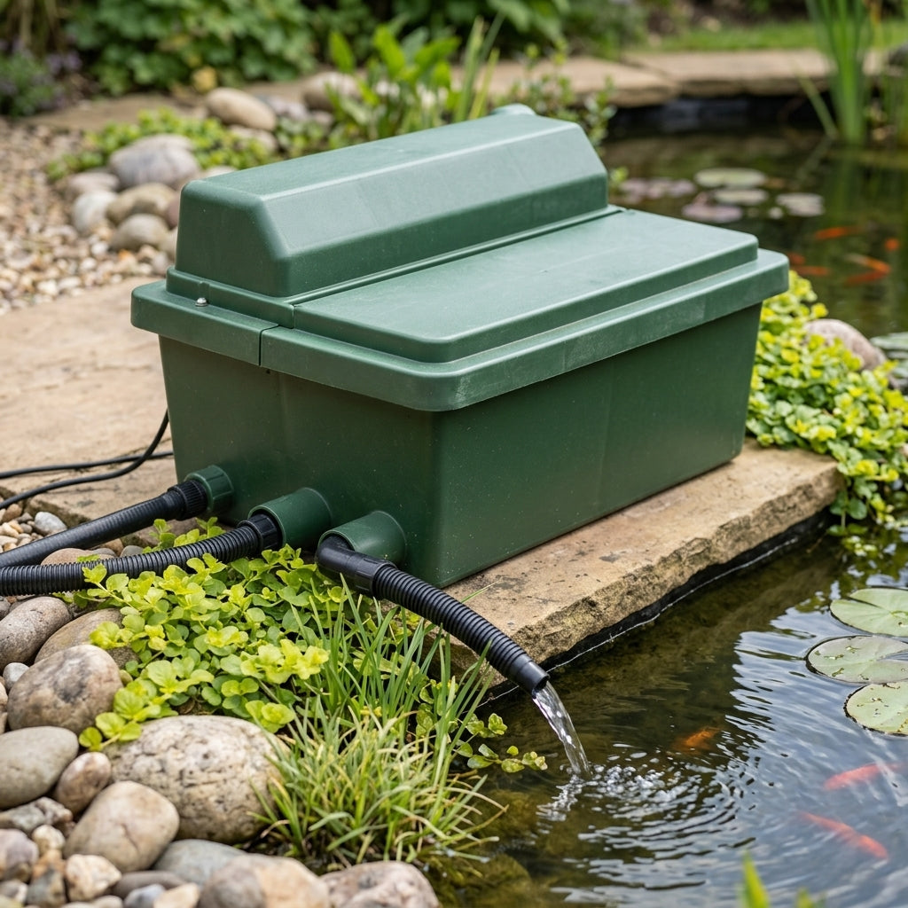 36x24x18cm Pond Filter Box with 8w UVC for 2500L Ponds