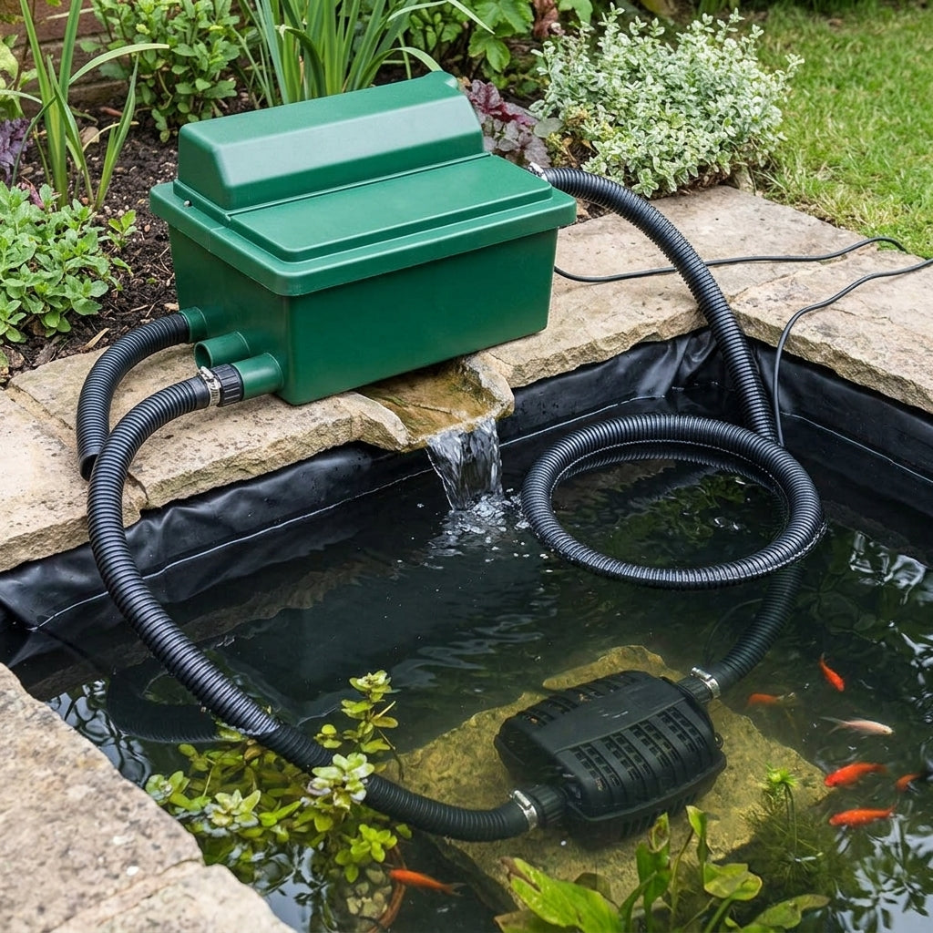 2m x 2m x 0.6m Small Pond Kit with Pump, Filter & Liner – 2000L Capacity