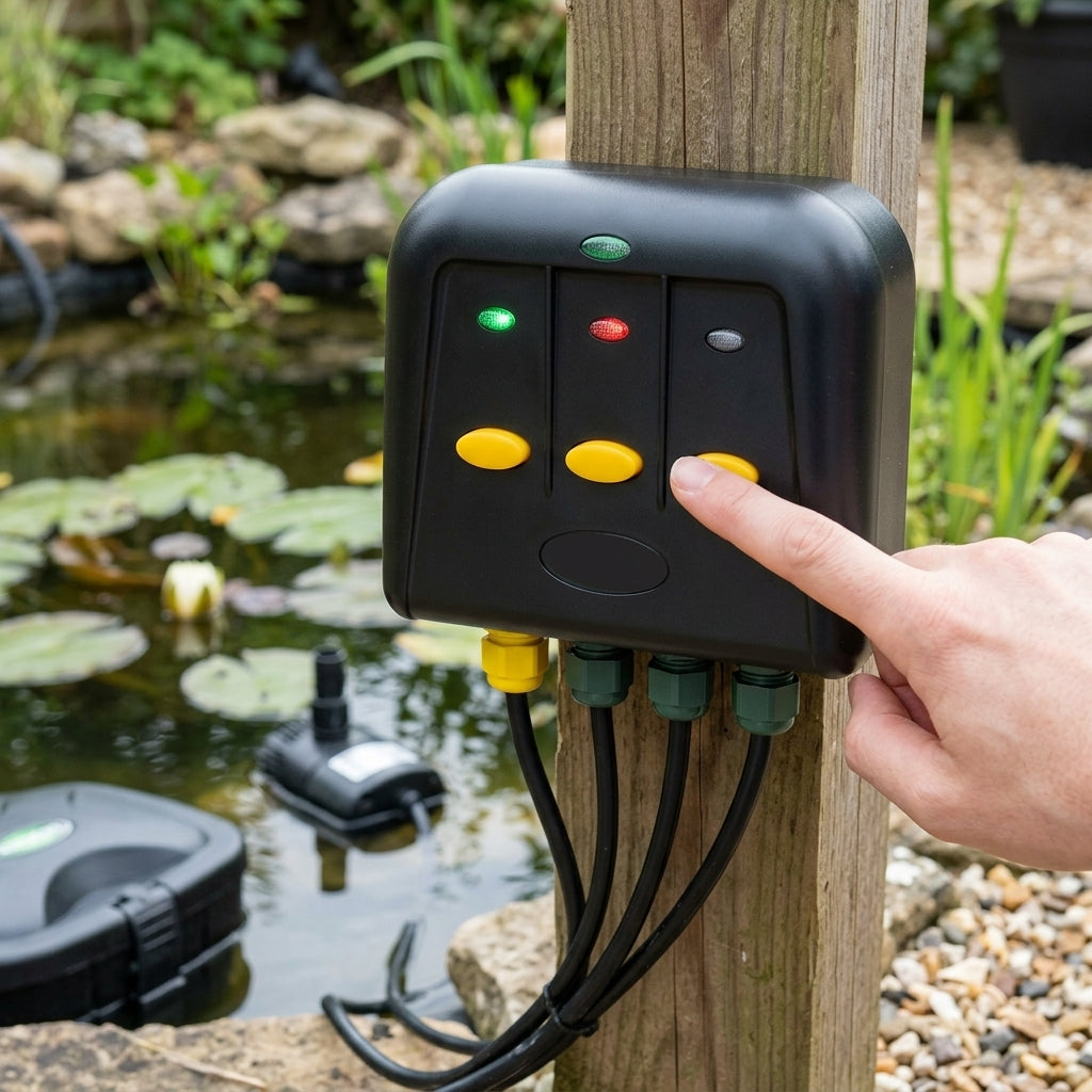 16 x 15cm weatherproof 3-way electrical switch box