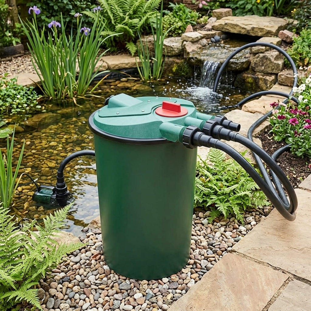 39x28x43cm Pressurised Pond Filter with 9W UVC, 10000L Capacity