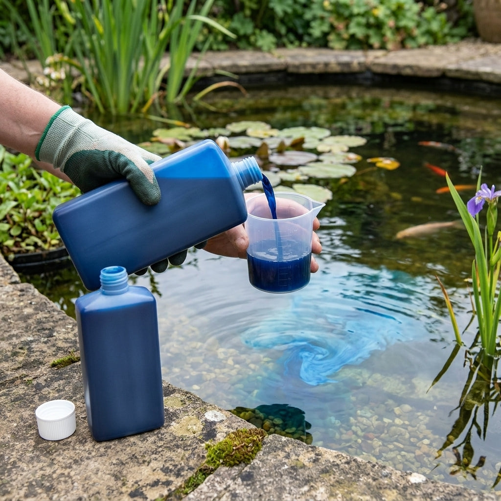 500ml Blue Water Dye for Ponds – Treats Up to 30,000 Litres
