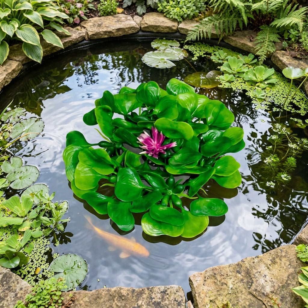25cm Artificial Floating Pond Hyacinth Plant for Water Features