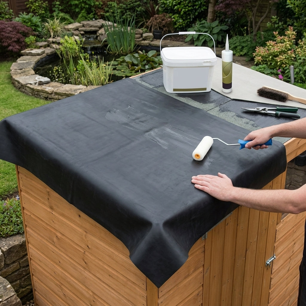 7ft x 5ft Shed Rubber Roofing Kit EPDM Single Sheet 0.8mm