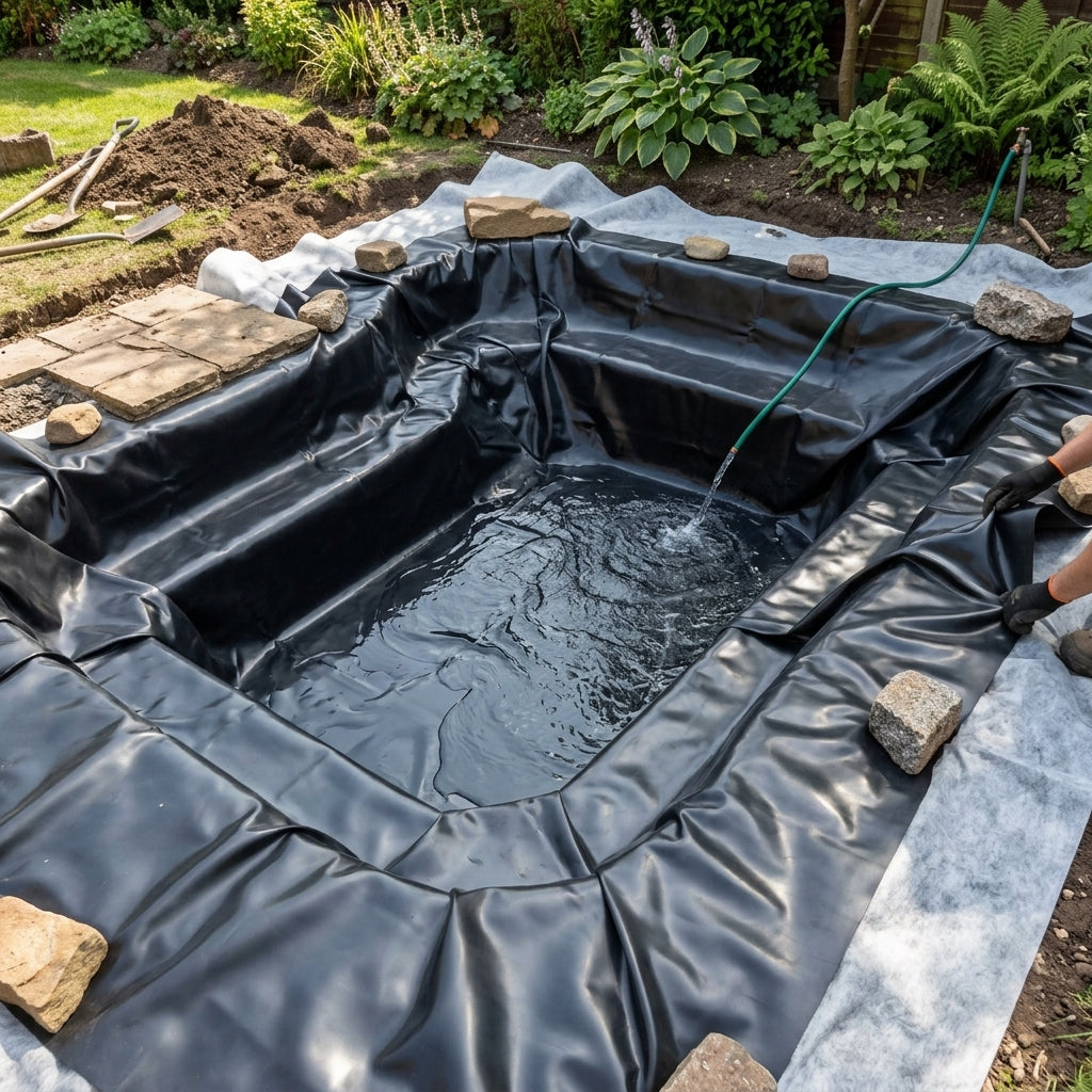 26m x 18m Pond Liner with 40 Year Guarantee and Underlay