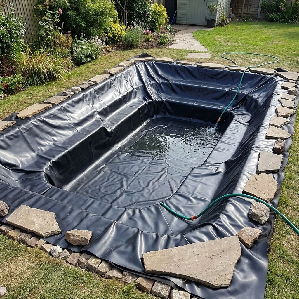 16m x 12m Pond Liner with 40 Year Underlay, LDPE, 117,000L Capacity