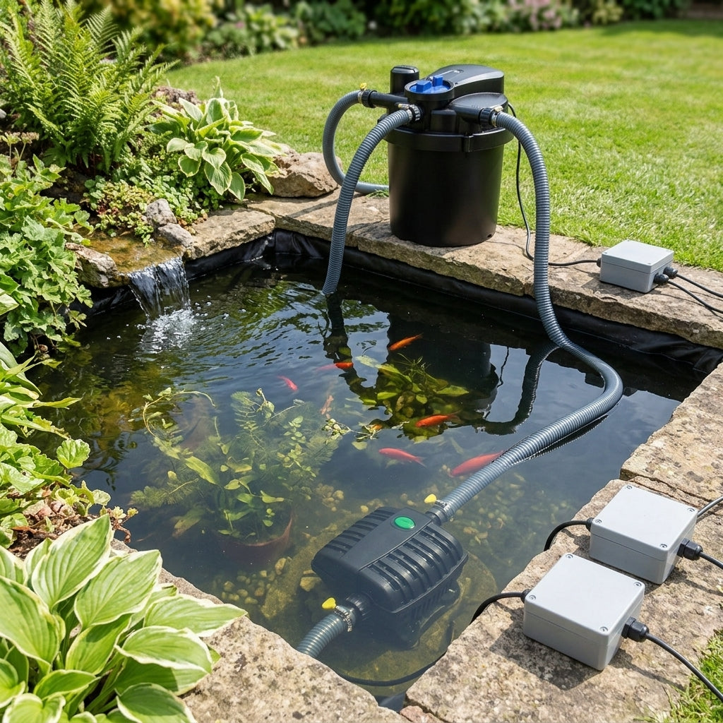 4m x 4m Pond Kit with Liner, Underlay & 2500lph Pump for 3200L Ponds