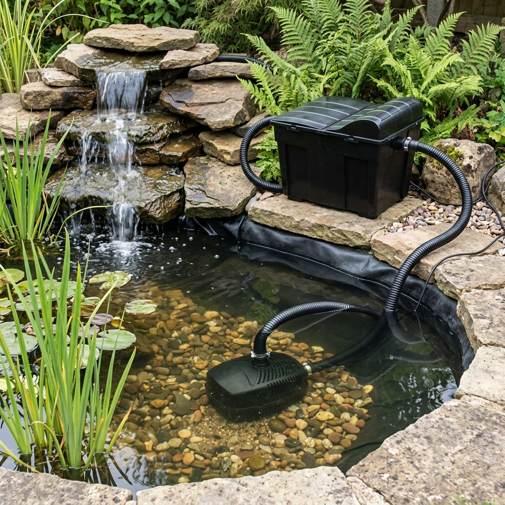 7m x 6m Complete Pond Kit with Liner, Underlay and Filter System