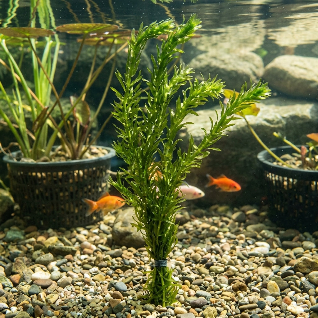 30cm Elodea Densa Pond Oxygenating Plant Bunch – 5 Stems