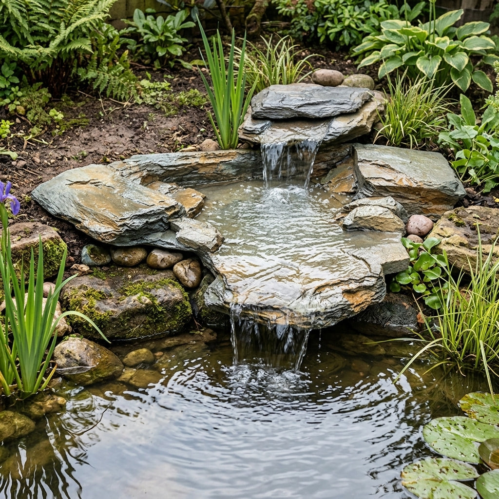 80cm x 105cm Waterfall Slate Bottom with Welsh Slate Finish