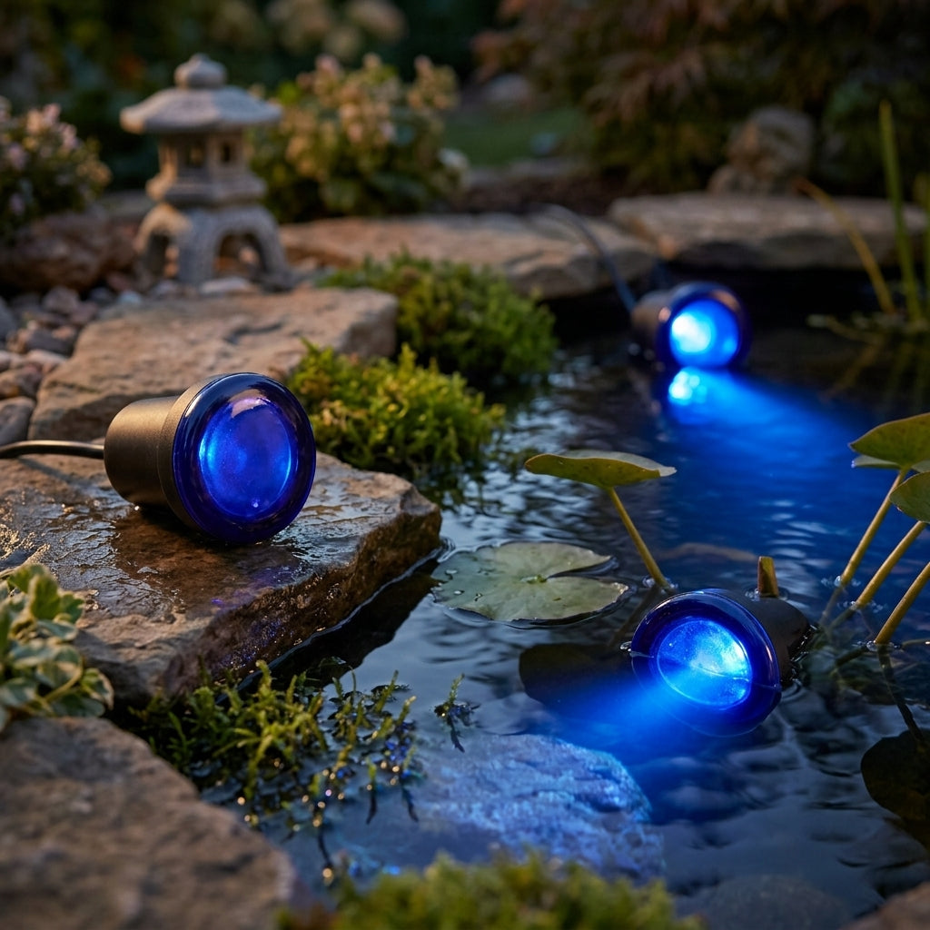 Blue Replacement Lenses Set for LED Pond Lights – Pack of 3