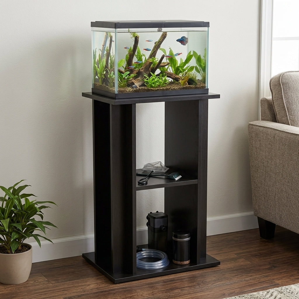 44 x 29 x 74cm Aquarium Stand – Black Finish