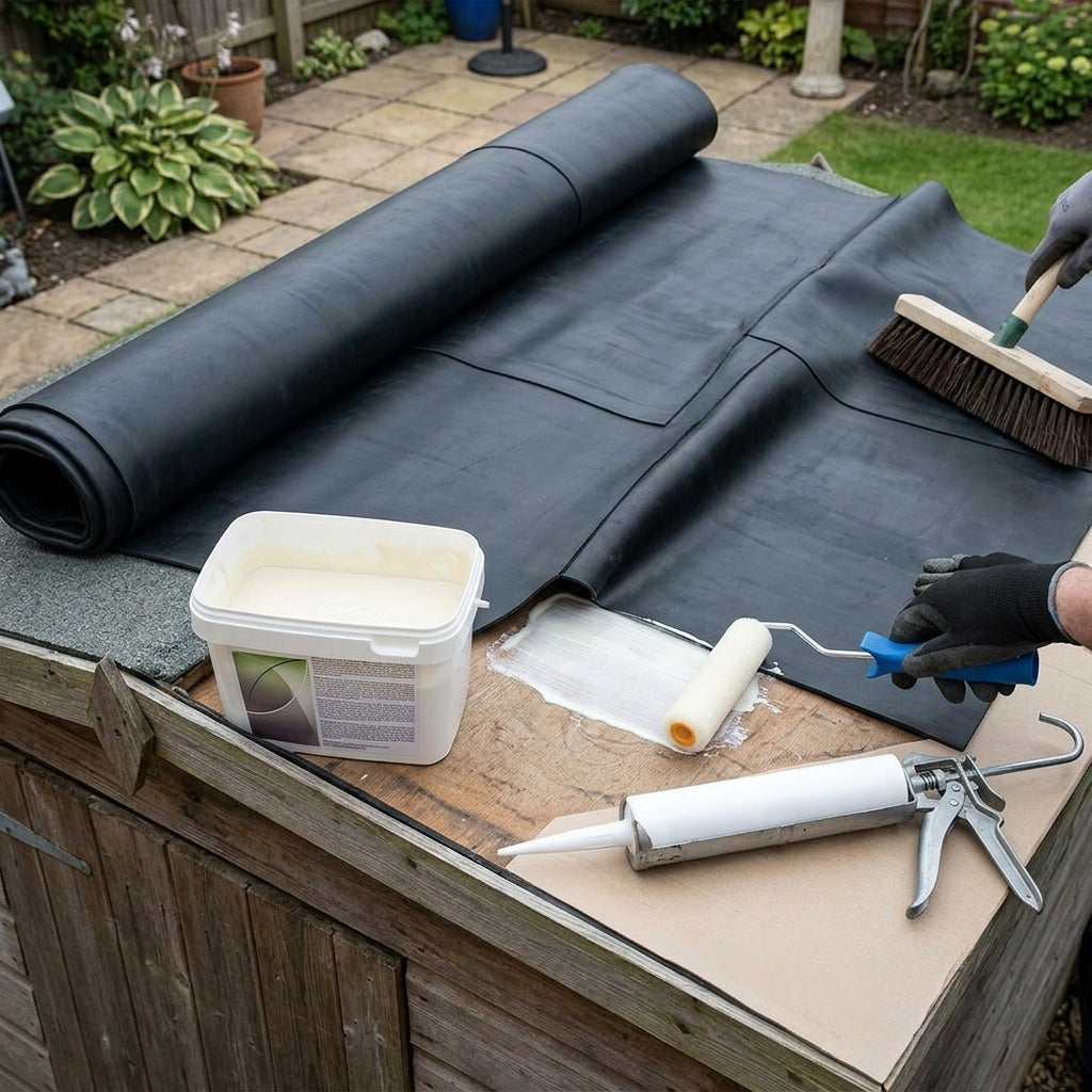 8ft x 6ft Shed Rubber Roofing Kit – EPDM Single Sheet, 0.8mm