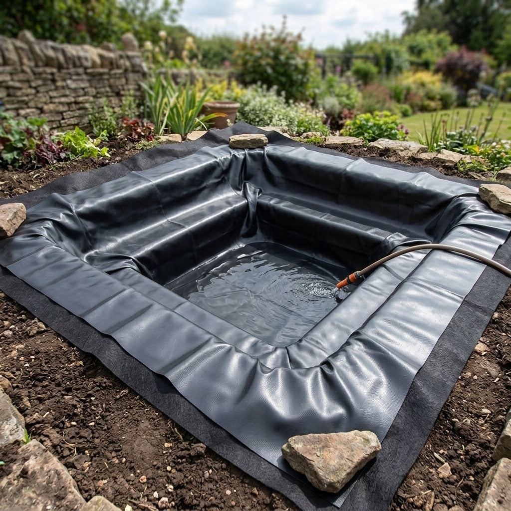 2.5m x 2.5m Pond Liner LDPE with 40 Year Underlay